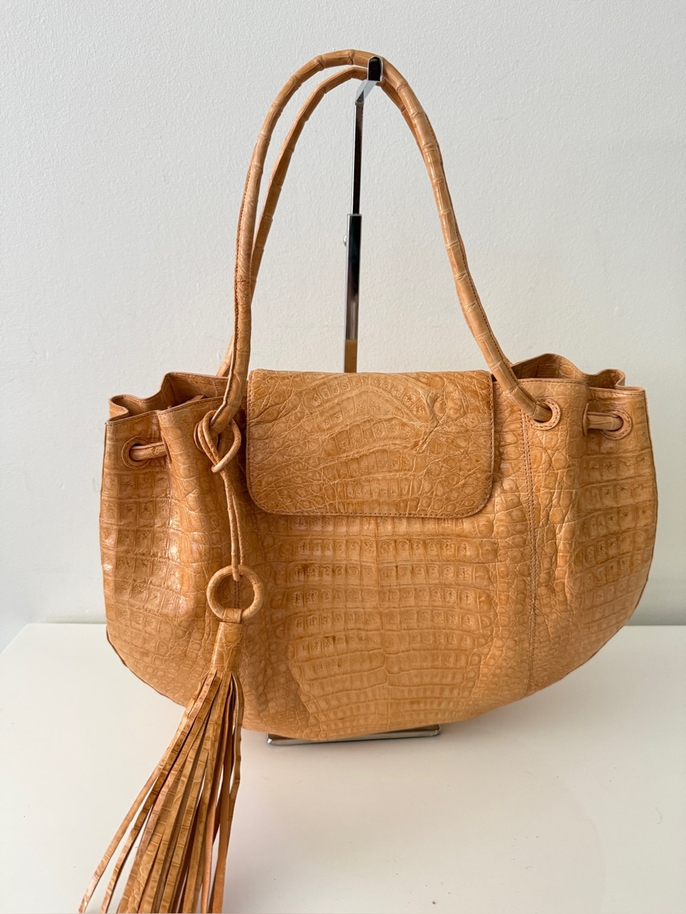 NANCY GONZALEZ Crocodile Shoulder Bag Handbag